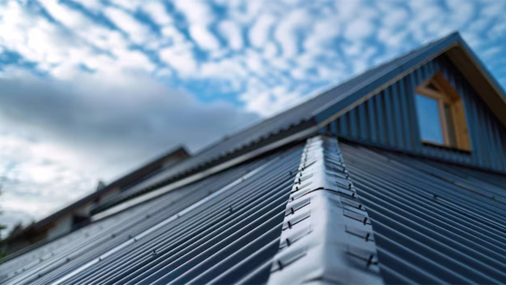 Corrugated metal roof