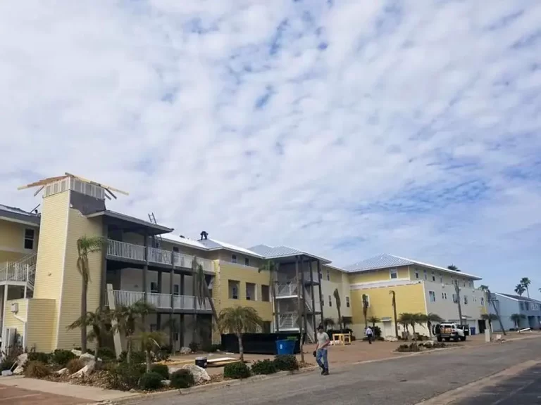 metal roof installation of a multifamily apartment complex